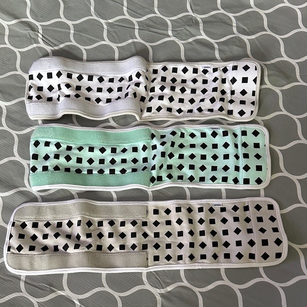Kids Patterned Waistband Set - Black, White, Green